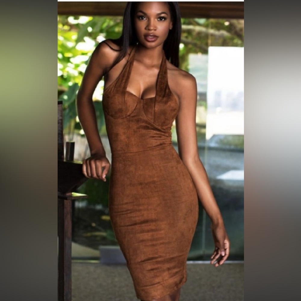 House of CB  suede small pencil dress
